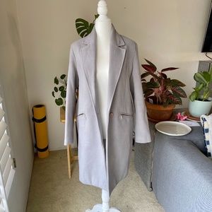 Boohoo Gray Coat Size US 6